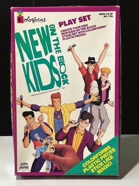 New Kids On The Block Colorforms Play Set 1990 Like new! Never Used Vintage